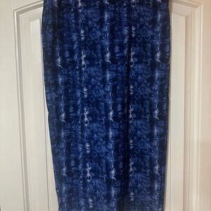 Ripskirt Length 4 Blue Floral Pattern Maxi Skirt